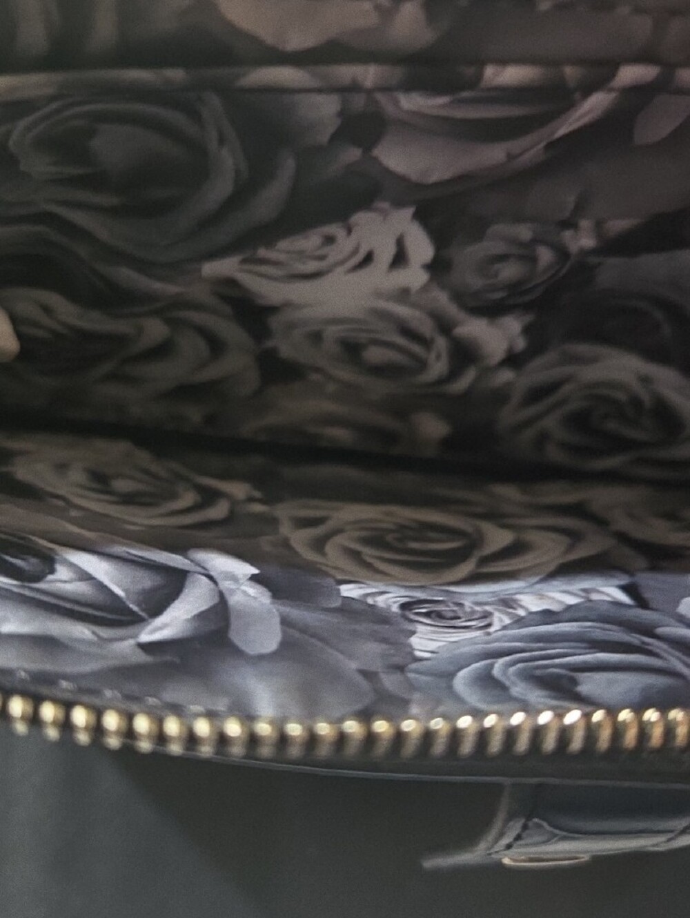 Adrienne Vittadini Black Embossed Zip-Around Wristlet - Picture 8 of 8
